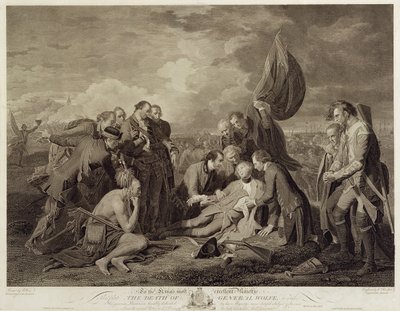 The Death of General Wolfe, Engraved by William Woollett by Benjamin West